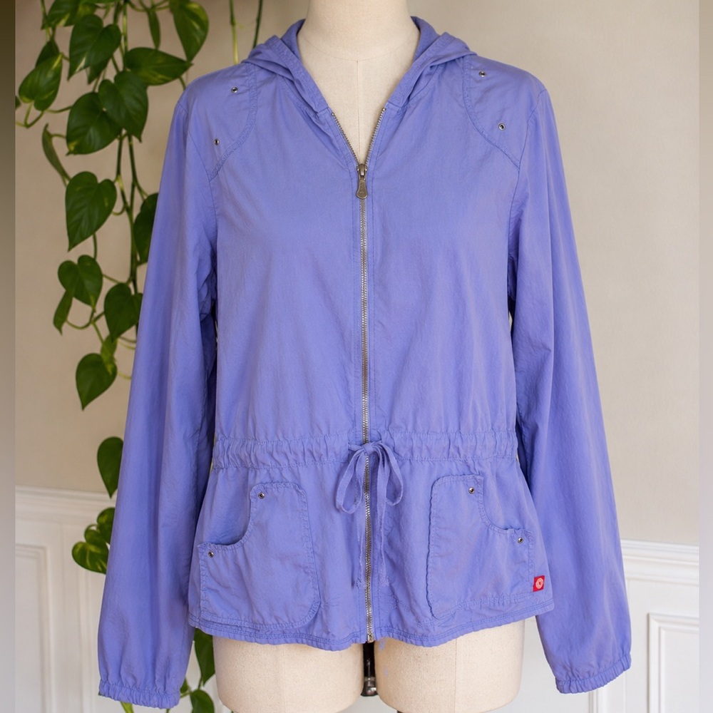 XCVI Purple Hooded Zip-Up Jacket